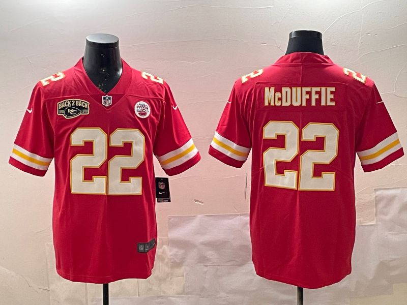 Men Kansas City Chiefs #22 Mcduffie Red Second generations 2025 Nike Limited NFL Jersey style 4->kansas city chiefs->NFL Jersey